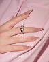 Makear 896 Beige Pink Flash Gel Polish side view manicure