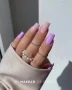 Makear 913 Daydream Violet Gel Polish square nails with floral nail art