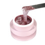 Cherry pink glitter nail art gel texture by EM Nail