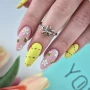 YOSHI Out of Office 285 bee and daisy nail art
