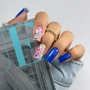 YOSHI Next Destination 288 blue nail art manicure detail