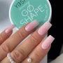YOSHI GO SHAPE Gel No7 pink square nails with product lid