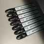 YOSHI Paint Gel Metallic swatch comparison on black nail tips