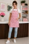 K.Tyrka Cherry Lady protective beauty apron with gold details