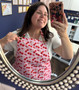 K.Tyrka Cherry Lady Protective Beauty Apron with Gold Details