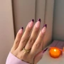 YOSHI Top Gold Dream nude manicure with gold sparkle particles