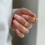 YOSHI Fiber Base No7 soft nude square manicure