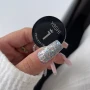 YOSHI Princess Gel No1 Silver glitter nail close up with product lid
