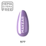 Individual nail colour swatch displaying Makear 577 Hybrid Gel Polish in a purple shade, showcasing the colour on a nail sample.