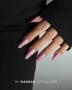 Professional manicure featuring Makear 586 Hybrid Gel Polish applied to neatly shaped nails, highlighting the finished nail colour.