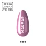 Individual nail colour swatch displaying Makear 588 Regular Hybrid Gel Polish, showcasing the shade's colour and finish on an almond-shaped nail sample.