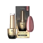 Makear 710 Hybrid Gel Polish 8ml displayed alongside its original branded bottle, protective cardboard packaging and matching red-pink nail colour swatch. The product photograph highlights shade number 710 and the professional Makear presentation, showing the smooth colour finish without glitter particles.