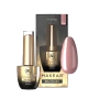 Makear 714 Pink Hybrid Gel Polish 8ml displayed alongside its original branded bottle, protective cardboard packaging and matching pink nail colour swatch. The photograph highlights shade number 714, the professional Makear product presentation and the colour preview designed for convenient shade identification.