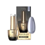 Makear 729 Hybrid Gel Polish 8ml presented alongside its original branded bottle, cardboard packaging and matching nail colour preview. The photograph highlights shade number 729 and the manufacturer's grey colour classification, allowing customers to assess the actual shade and any visible mauve undertones.