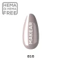 Individual nail-shaped colour swatch of Makear 816 Brown & Beige Hybrid Gel Polish 8ml, clearly displaying shade number 816 and the genuine neutral nail colour. The swatch is presented against a clean white background with clear Makear shade identification, allowing customers to assess the actual depth, undertone and uniform finish. The individual colour sample provides an accurate visual reference for elegant brown-and-beige manicures, neutral salon nail styling and seasonal autumn nail colours.
