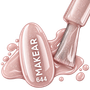 Natural-looking nude beige gel manicure with delicate shimmer using MAKEAR 644 from the Gimme 640 collection
