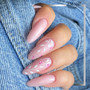 Pinkflash overlay on nails – pastel pink finish