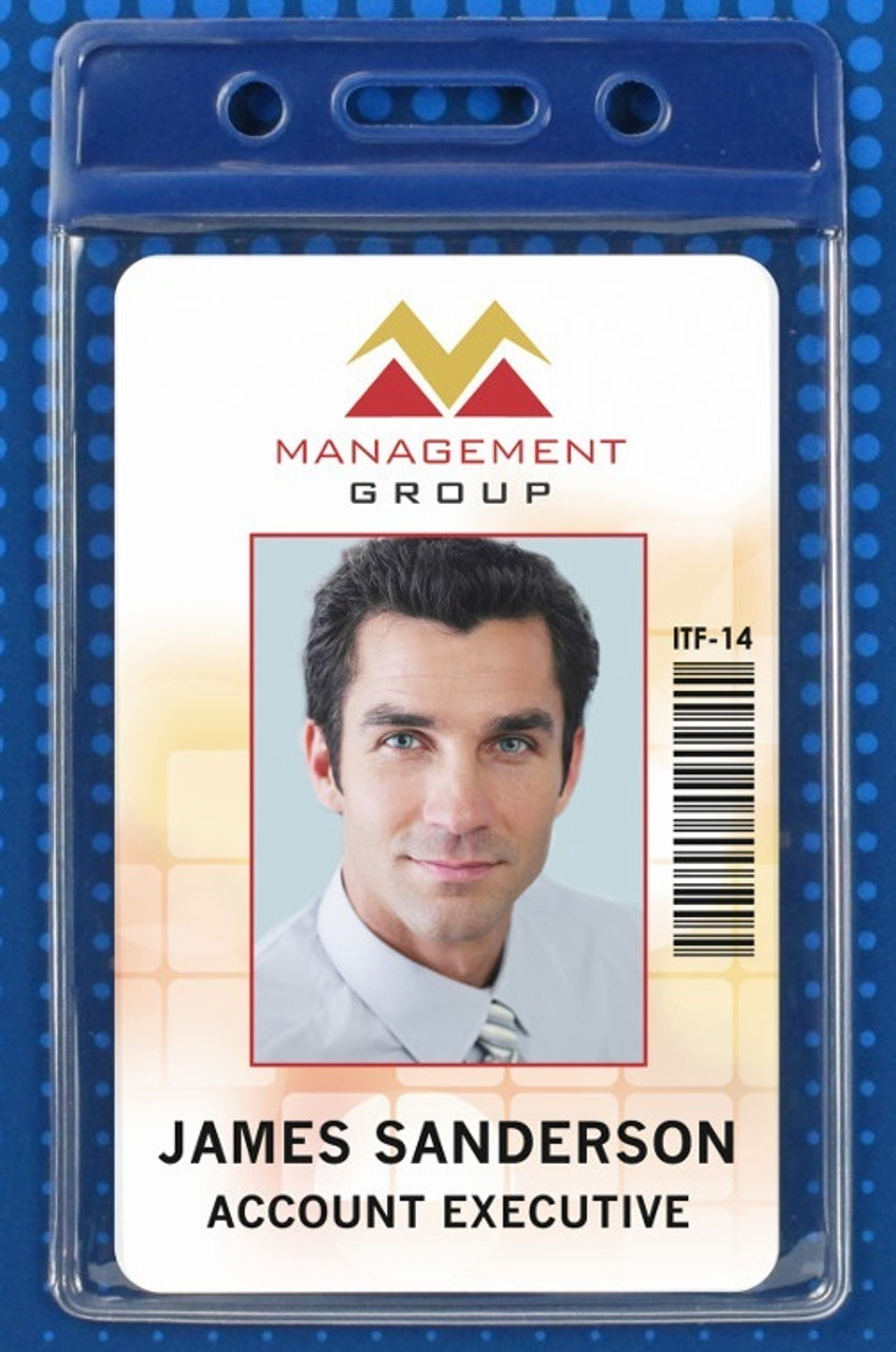 Color-Coded Bar Badge Holders Credit Card Size