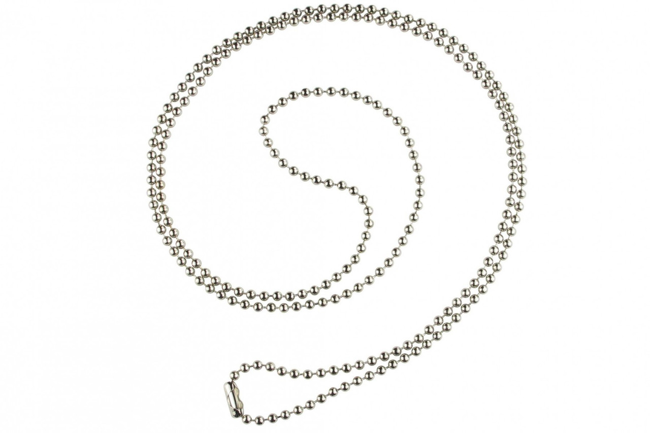 Nickel-Plated Steel Ball Chain with Connector