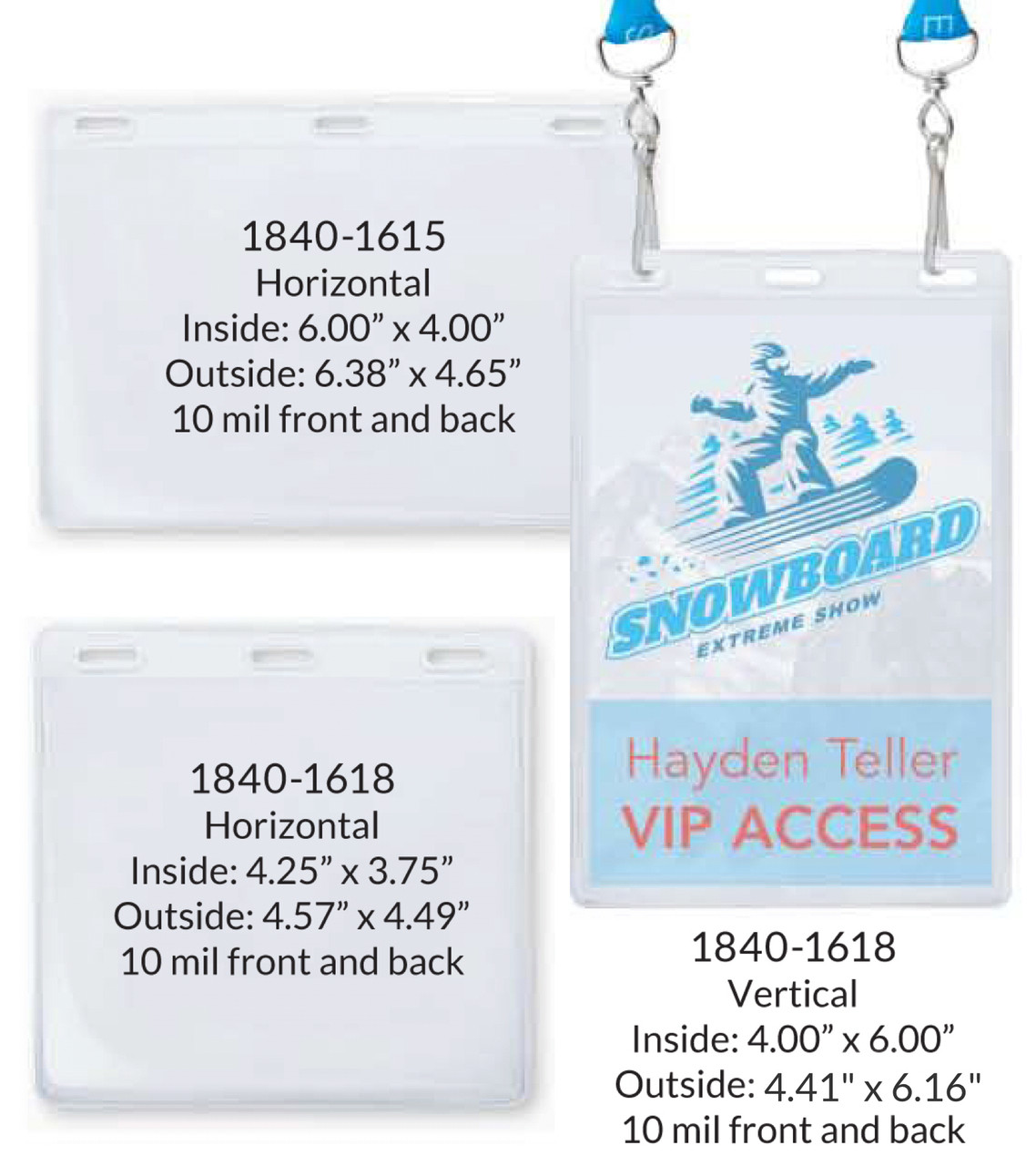 Large Vinyl Event Holders