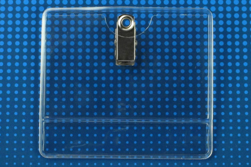 Premium Vinyl Horizontal Clip-on Display Holder, 3.4" x 2.25" (100/pk)