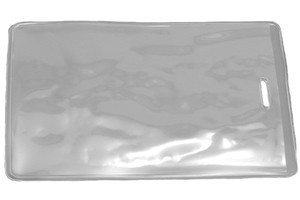 Clear Vinyl Vertical S-Series Anti-Print Transfer Proximity Card Holder 3" x 4.5" (100/pk)