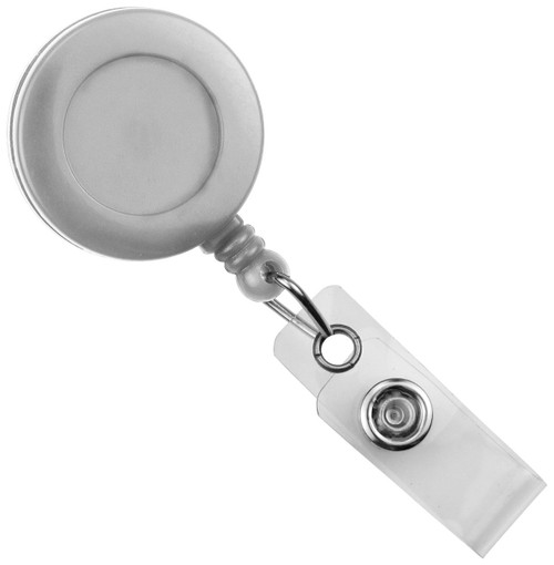 White Round Badge Reel With Strap And Swivel Clip (25/pk)