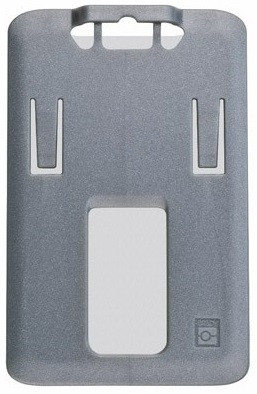 B-Holder Metallic Gray Rigid Plastic Vertical Holder (50/pk)