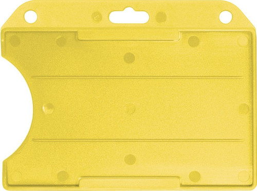 Yellow Rigid Plastic Horizontal Open-Face Card Holder (50/pk)