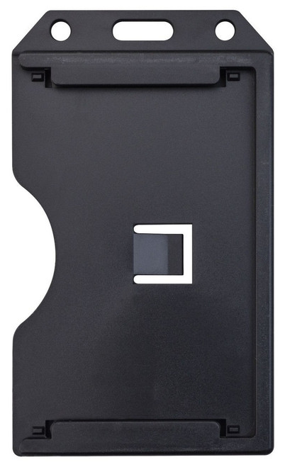 Black Vertical Rigid Plastic 2-Sided Multi-Card Holder (50/pk)