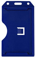 Blue Vertical Rigid Plastic 2-Sided Multi-Card Holder (50/pk)