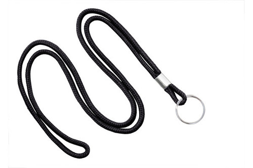 Round 1/8" Lanyard with Nickel Plated Steel Split Ring