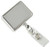 Chrome Rectangle Badge Reel with Vinyl Strap (25/pk)