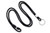 Black 1/8 Round Braided Breakaway Lanyard, Split Ring (100/pk)