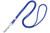 1/8" Royal Blue & Silver Metallic Lanyard with Swivel-Hook (100/pk)