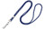 1/8" Navy Blue & Silver Metallic Lanyard with Swivel-Hook (100/pk)