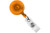 Translucent Orange Round Badge Reel With Strap And Slide Clip (25/pk)