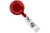 Translucent Red Round Badge Reel With Strap And Slide Clip (25/pk)