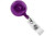 Translucent Purple Round Badge Reel With Strap And Slide Clip (25/pk)