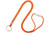 Orange 1/8 Round Braided Breakaway Lanyard, Split Ring (100/pk)