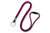 Maroon 1/8 Round Braided Breakaway Lanyard, Split Ring (100/pk)