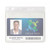 Vinyl Horizontal Badge Holder with Clear Color Bar, 4" x 3" (100/pk)