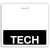 Horizontal "TECH" Badge Buddies with Black bar, 3.38" x 3.09" (25/pk)
