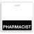 Horizontal "PHARMACIST" Badge Buddies with Black bar, 3.38" x 3.09" (25/pk)