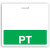 Horizontal "PT" Badge Buddies with Green  bar (25/pk)
