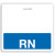 Horizontal "RN" Badge Buddies with Blue bar, (25/pk)