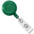 Green Badge Reel with Clear Vinyl Strap & Belt Clip (25/pk)