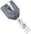 Metallic Gray B-REEL™ Badge Reel with swivel-clip with teeth (25/pk)