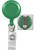 Green Badge Reel with Reinforced Vinyl Strap & Belt Clip (25/pk)