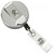Black /Chrome Heavy Duty Badge Reel with Nylon Cord Clear Vinyl Strap & Belt Clip (25/pk)